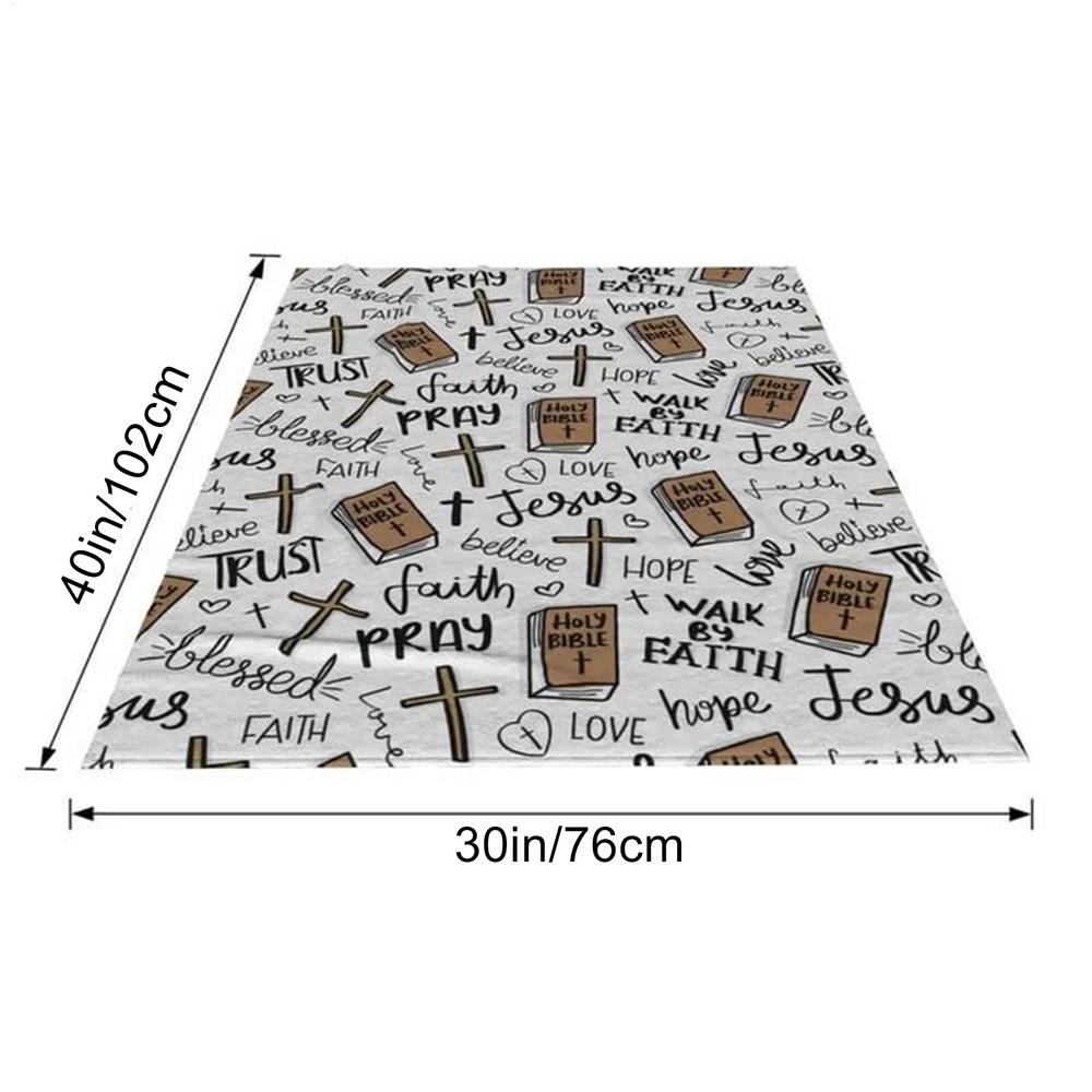 Christian Blanket Jesus Religious Warm Soft Lightweight Home Decor Bible Verse Blanket For Restaurant Hotel Garden Indoor