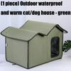 Outdoor Cats House Waterproofed Oxfords Fabric Portable Pet Shelter For Winter Garden Balconies
