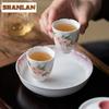 2pc/lot Hand-painted Peach Blossom Teacup Creative Tea Bowl Cute Cup Tea-tasting Smelling Cup Chazhan Master Cups Teaware 50ml