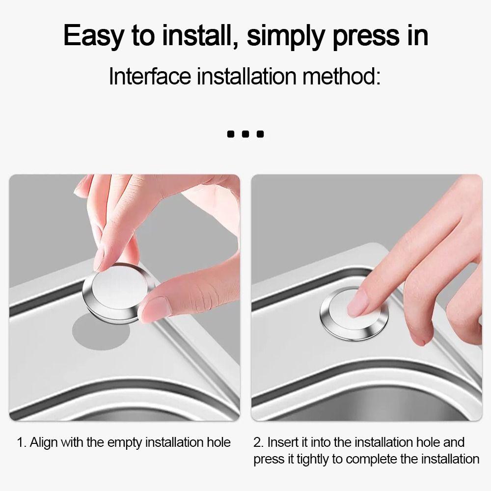 Silver Faucet Hole Cover Stainless Steel Faucet Decorative Covers Drainage Seal Plug  Bathroom
