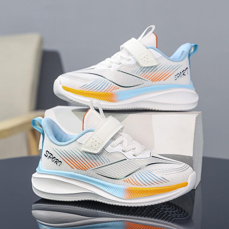 Kids Running Shoes Boys Girls Lightweight Breathable Training Sneakers With Cushioning Non-Slip Sole