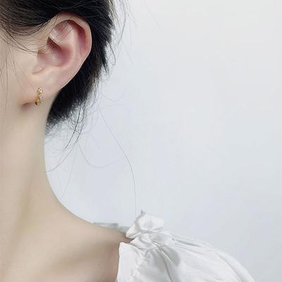 Square Ear Buttons for Women Cold Style Niche Design Versatile Simple Earrings for Women