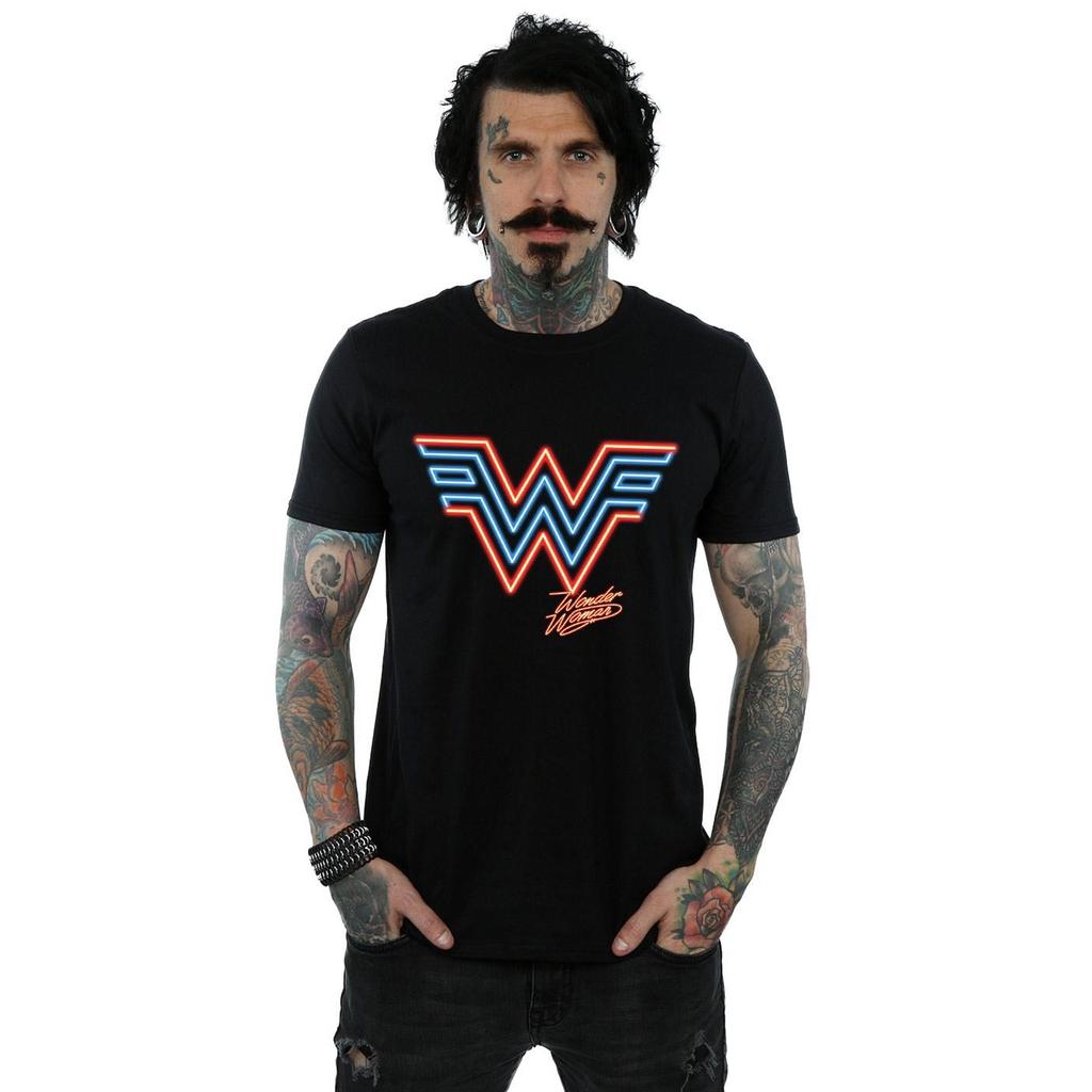 DC Comics Mens Wonder Woman 84 Neon Emblem T-Shirt