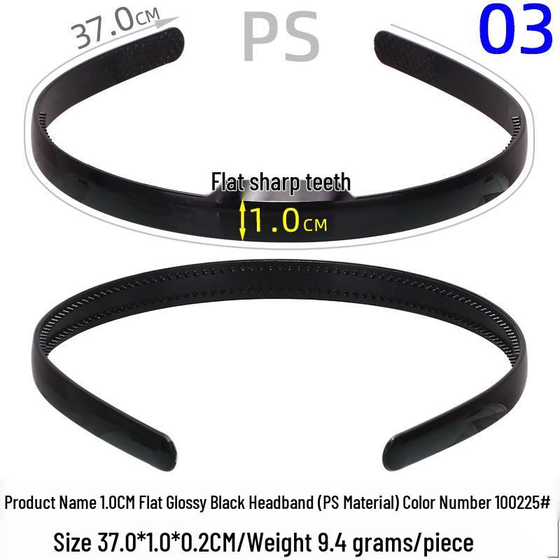 Men s Sport Headband for Slicked-back Hairstyle - Black Metal Spray Paint Finish