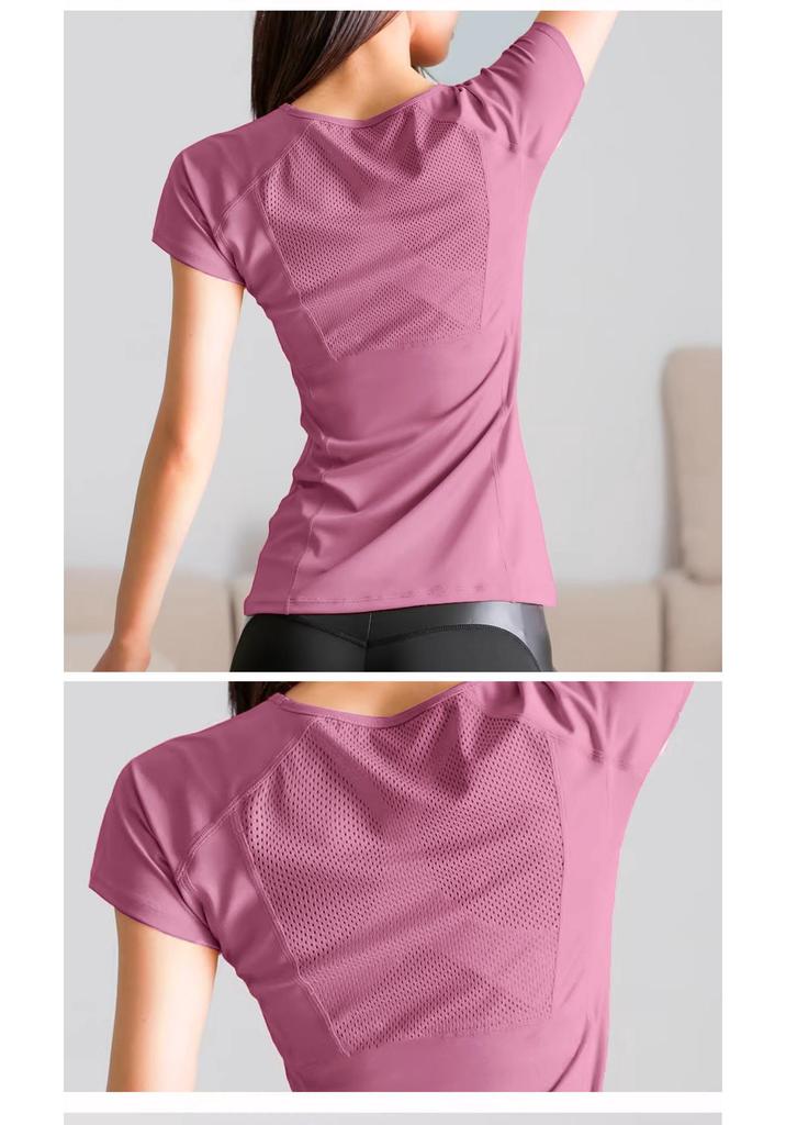Women's Quick-Dry Slim Fit Sports T-Shirt for Running, Yoga, Pilates, and Fitness