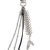 Multifunctional Alloy Fish Tail Pendant With Metal Chains And Tassels For Key Holder Earphone Hanger Or Bag Decoration