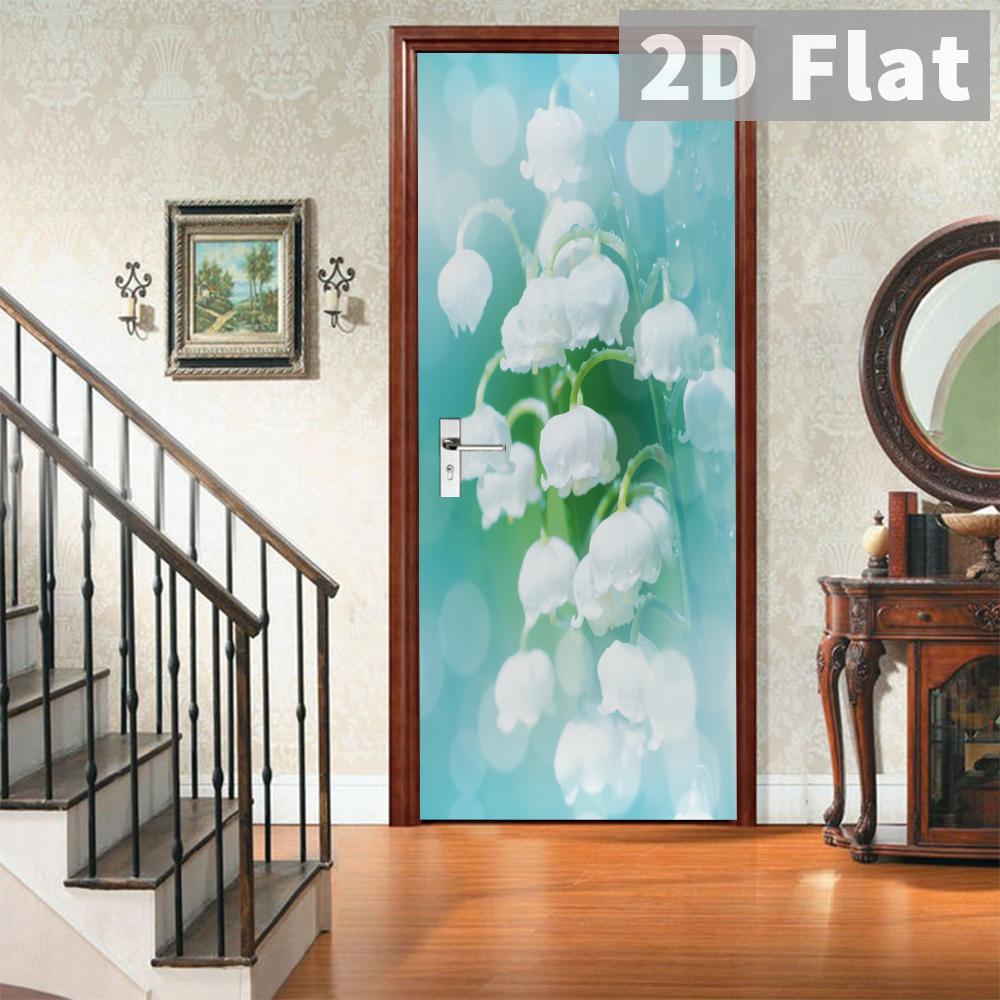 76Style 77/90cm Self-Adhesive Door Stickers Removable Wall Sticker Scenery Wallpaper Stone Stair Murals for Doors Modern Home Decor