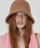 THE-ABON Boucle Over Bucket Hat Wine