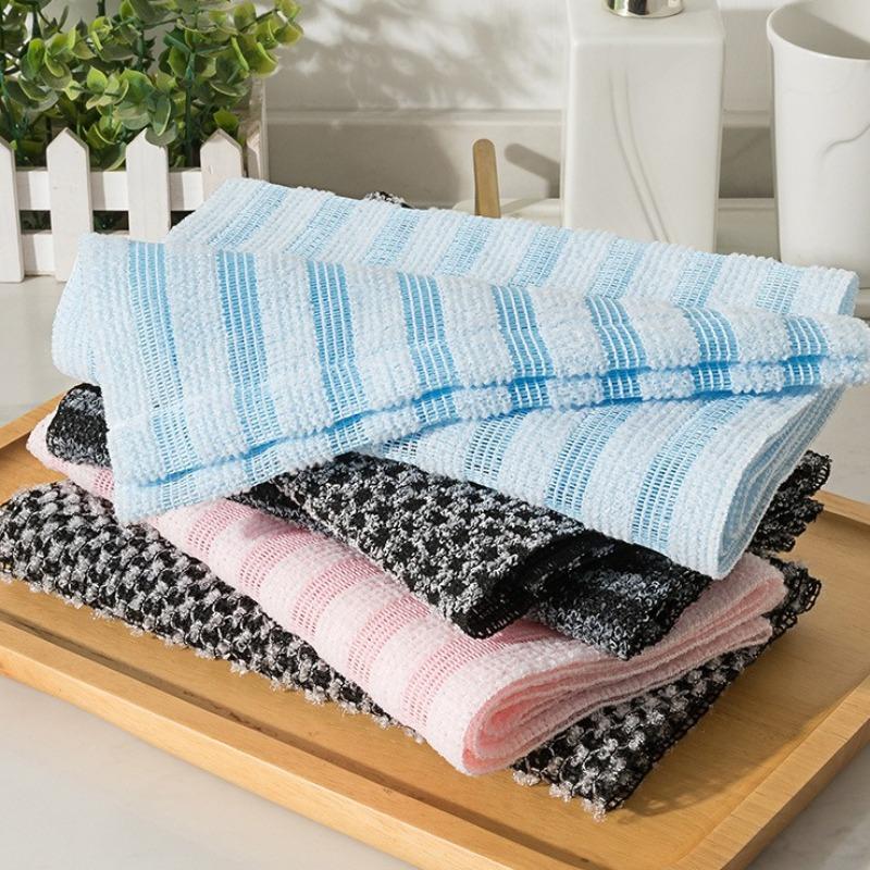 1PC Japanese Mesh-Striped Dual-Sided Exfoliating Bath Towel - Body Scrubber & Back Brush, Shower/Spa Massage Tool for Men Women
