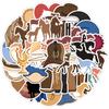 50 Equestrian Graffiti Stickers Water Cup Mobile Box Waterproof Decorative Stickers Creative Equestrian Stickers