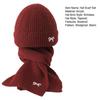 2Pcs/Set Children Hat Scarf Set Bow Knitted Hood Windproof Neck Scarf Set Thickened Soft Warm Cozy Autumn Winter Wear