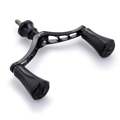HEIGHTEN 80mm Reel Handle with 20mm Knob for Shimano Daiwa Universal Spinning Reel Tornado Series (Black) (698)