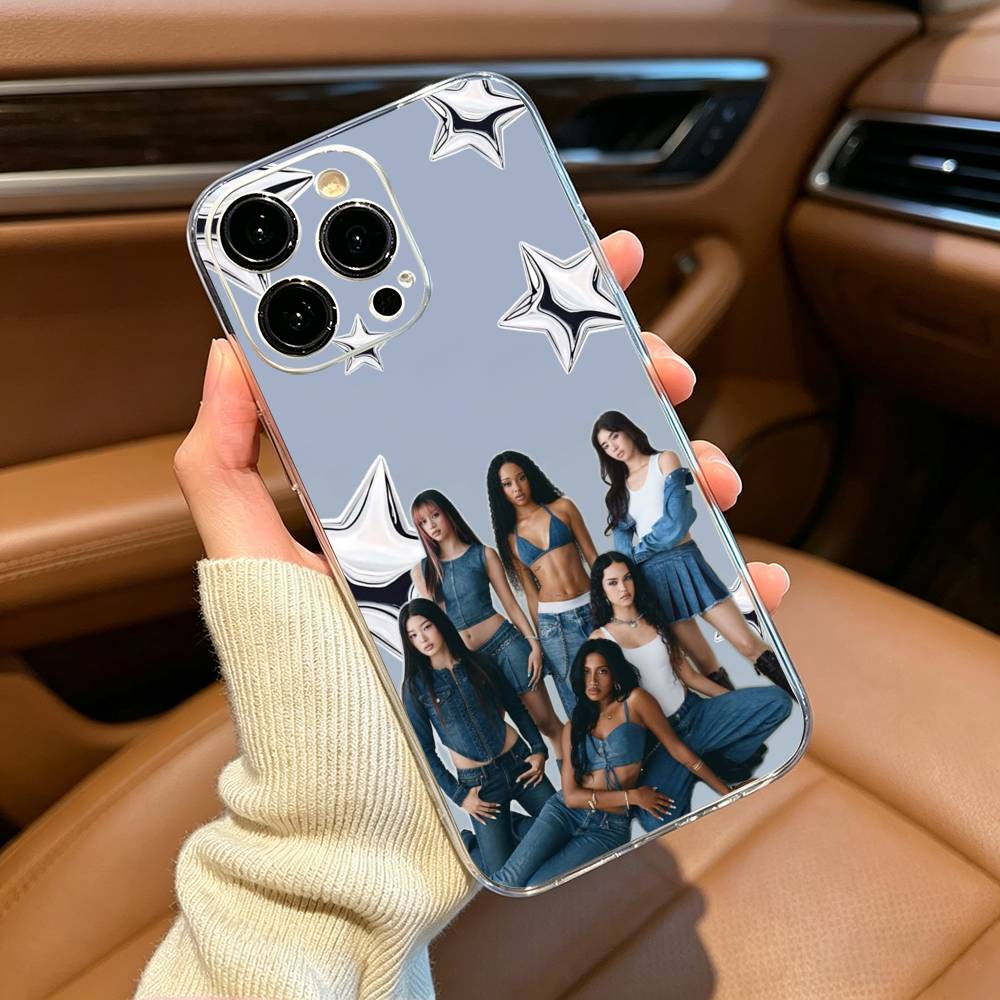 KATSEYE Music Group  Phone Case For iPhone17,16,15,14,13,12,11 ,Pro Max,16/15/14 Plus Transparent Cover iPhone13ProMaxX