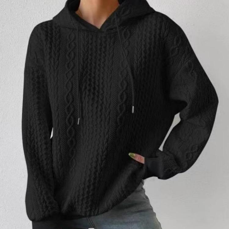 Women Loose Hooded Sweatshirt Long Sleeve Fashion Spring and Autumn Hoodie S