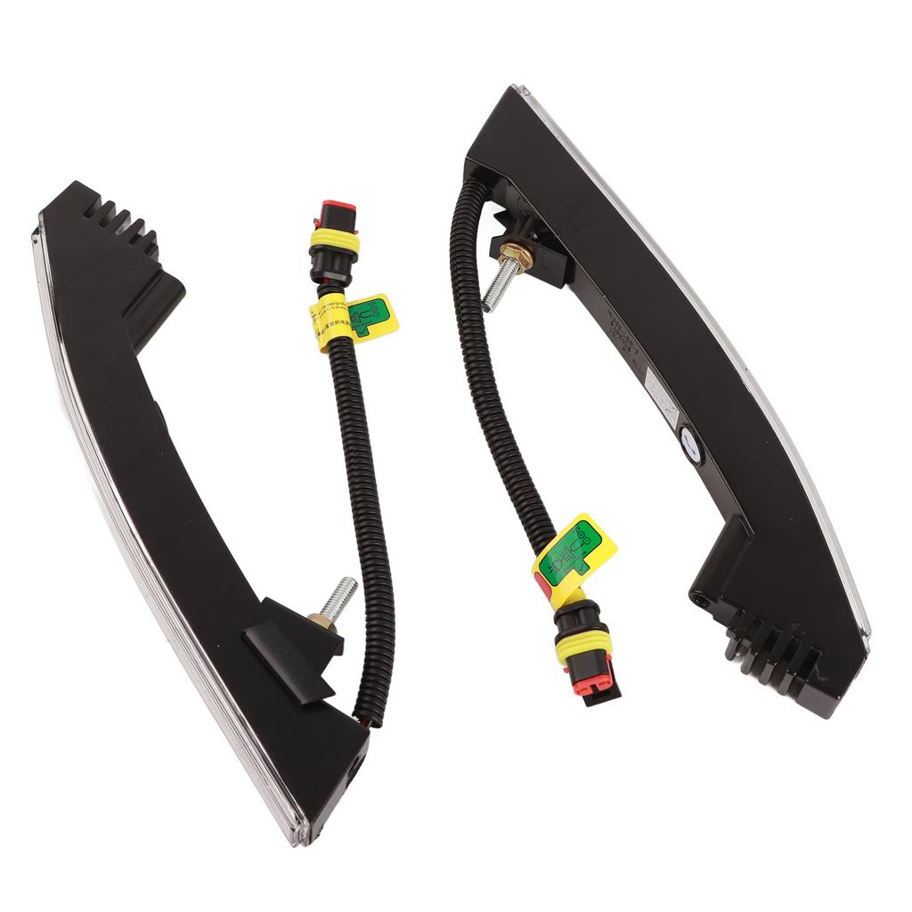 2pcs Car Daytime Running Light LED White Yellow Front Bumper Turn Signal Lamp Universal
