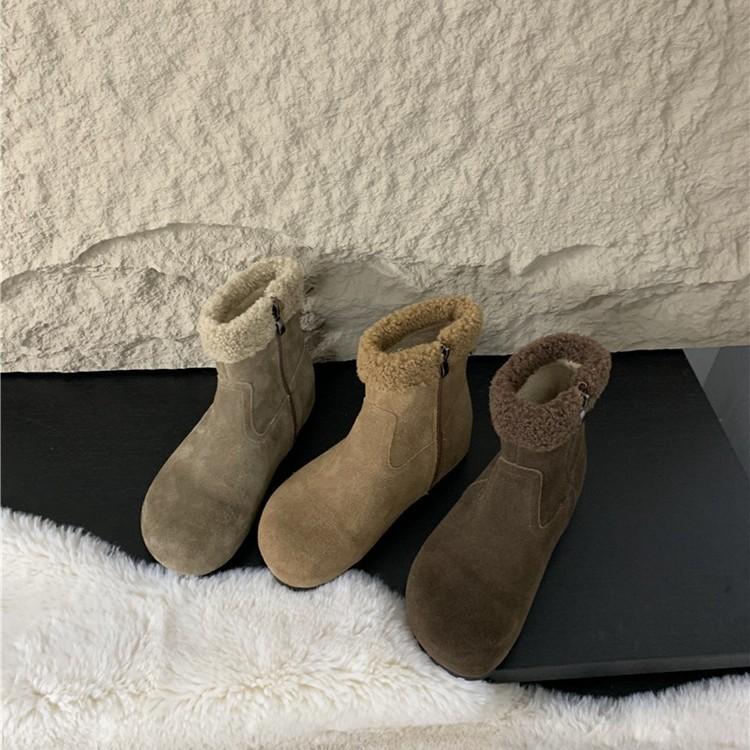 French red inner height increase grandma shoes ballet shoes outer wear 2025 new spring and summer light mouth bow single shoes women