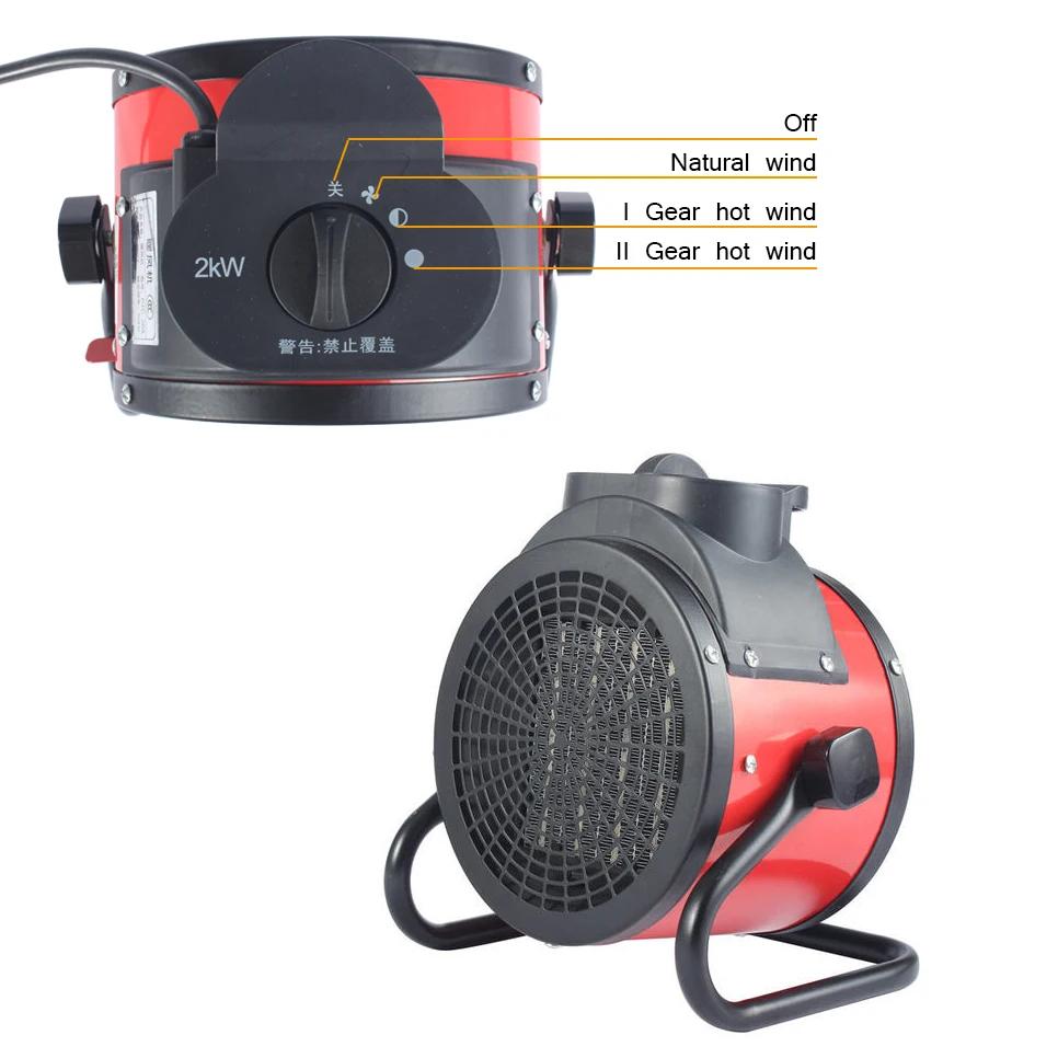 

Промышленный портативный электрический обогреватель-вентилятор с естественным/горячим ветром, регулируемый керамический обогреватель, радиатор, тепловой зимний воздухообогреватель