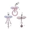 Elegant Winged Beaded Phone Chain Charm Beaded Phone Pendant for Women and Girls