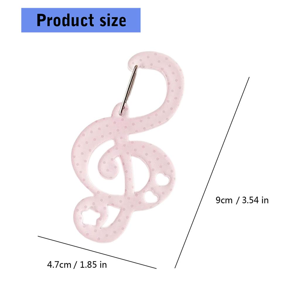 Acrylic Star Note Shape Carabiner Hook Clips Card Holder Keychain Portable Outdoor Keyring Hook Backpack Pendant Gifts