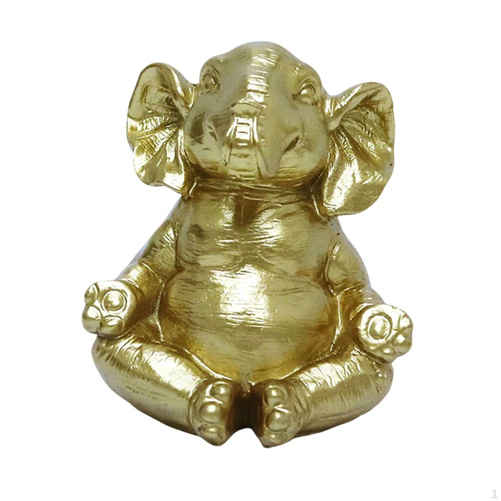 

Elephant Figurine Animal Sculpture Collectible Modern Ornament Home Decoration for Fireplace Table Style A