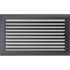 Ventilasjonsdeksel 22x37 grafitt med persienner