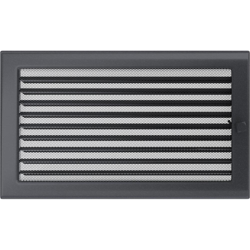 Ventilasjonsdeksel 22x37 grafitt med persienner