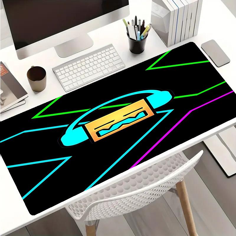Geometry Dash1 Mouse Pad - Non-Slip Rubber Base, Smooth Surface for Work,Gaming,Office,And Home Use, Desk Mouse Pad