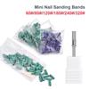 50Pcs 3MM Mini Nail Sanding Bands With Shaft 3/32" Nail Drill Bits Sand Bands Dead Skin Calluses Nail Gel Remove Nail Tool Set