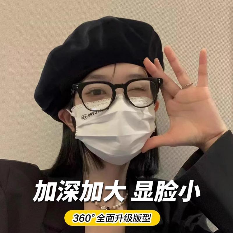 Beret female matte autumn and winter new painter hat literary hat octagonal pumpkin hat high sense