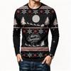 Christmas Style Men's Long Sleeve T-shirt Funny Santa Claus Print 3D Tees Autumn Casual O-neck Cotton Top Fashion X'mas Clothing