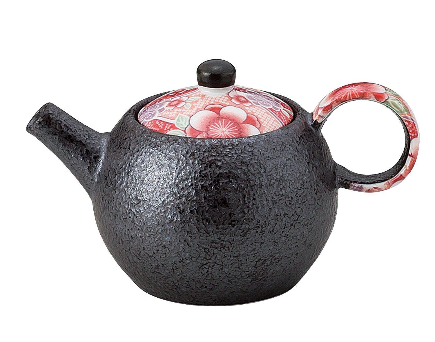 

Sohogama Pottery Mini Pot Blue Pot, Beni-Yuzen (with strainer), Black, 270ml, 483-07-083, синий