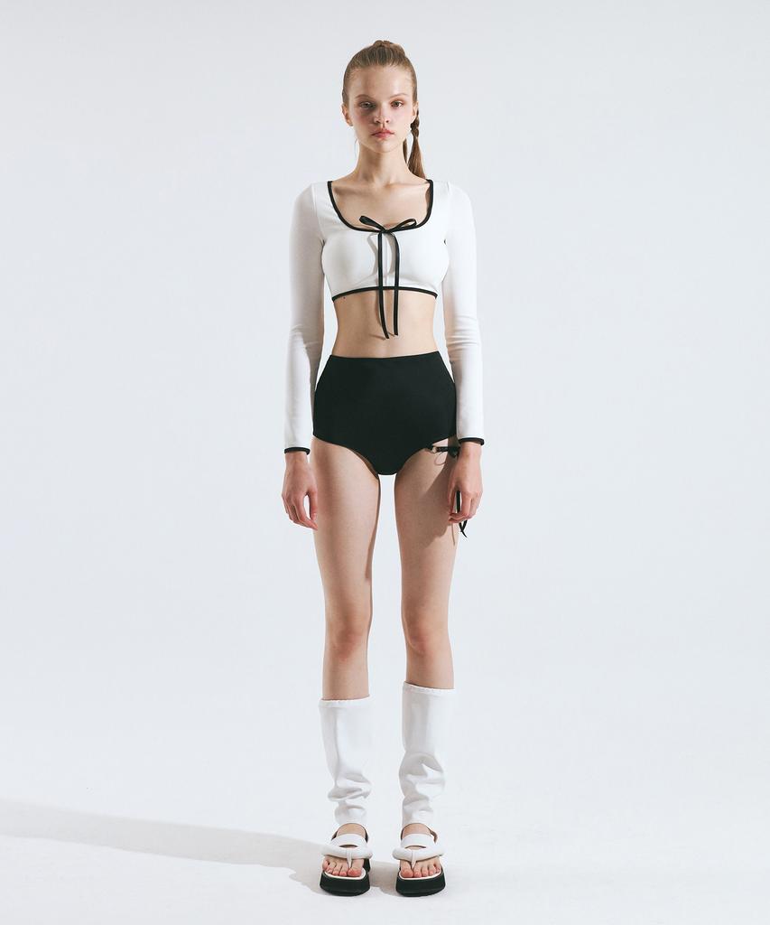 VINAJ Ribbon Line Classic Bikini Bra Top (White)