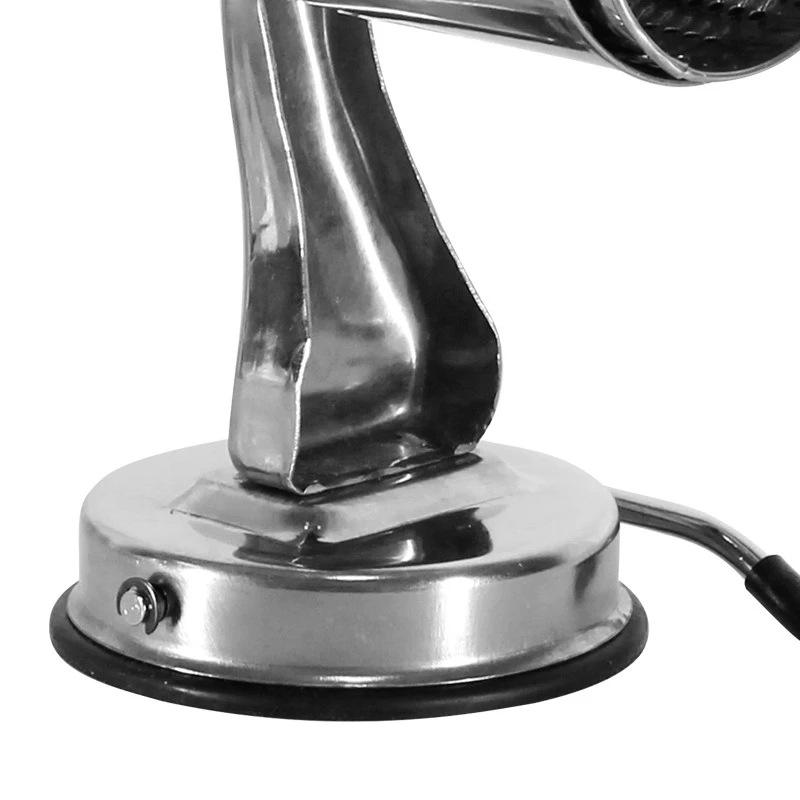 Hand-Cranked Stainless Steel Vegetable and Fruit Slicer with Suction Cup