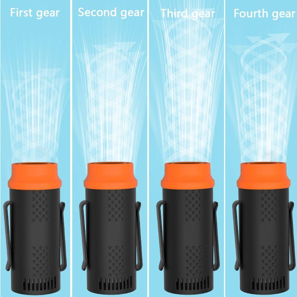 USB Rechargeable Waist Mounted Fan Strong Wind Personal Cooling Fan Outdoor Travel