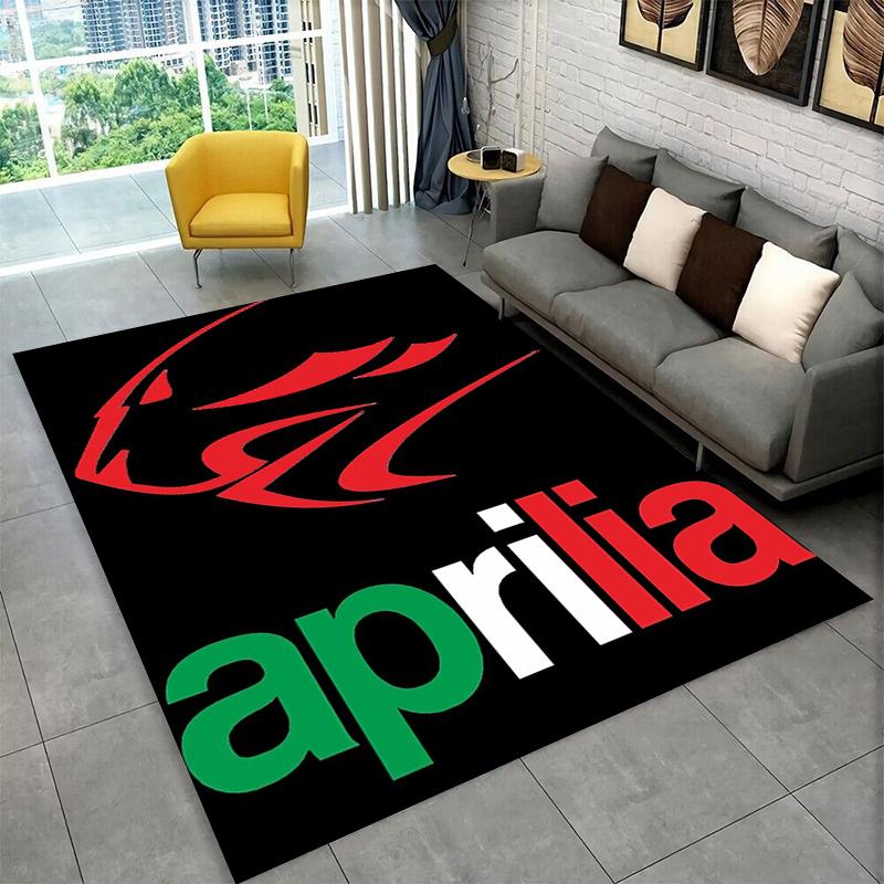 Racing Car A-Aprilia Logo Moto Carpet Rug for Playroom Bedroom Living Room Sofa Home Decor,kid Game Area Rug Non-slip Floor Mat