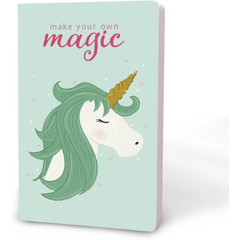 Factor Notes 90 Gsm A5 Notebook: Plain | 160 Pages (Teal Unicorn)