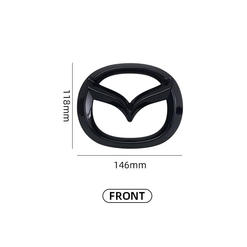 LGIY9 Automobilio priekinės grotelės ženklelis bagažinės emblema Mazda 3 Axela Atenza 17-20 anglies pluošto priekinės galinės kėbulo lipduko aksesuarai