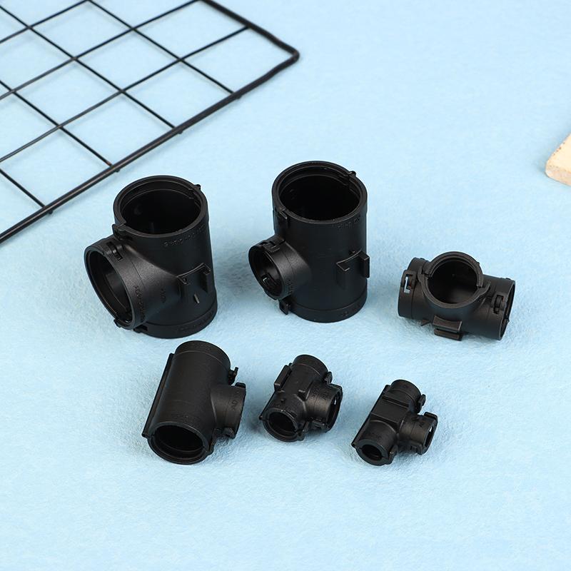 5 szt. Trójnikowy w kształcie litery T, trójnikowy w kształcie litery Y, plastikowy, karbowany, otwierany, opaska do wiązki przewodów samochodowych, reduktor równej średnicy, rozdzielnik