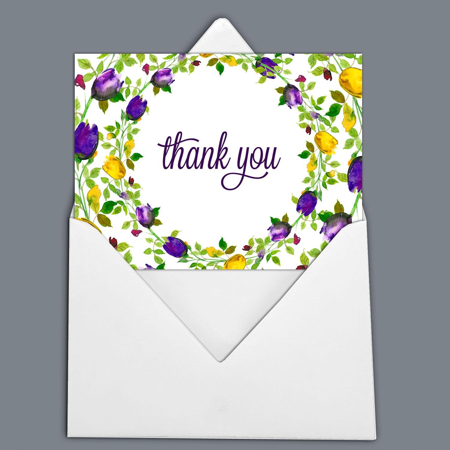 

Милі Сувенірні Квіткові Весільні Листівки Подяки з Білими Конвертами 3.5 x 5 Inches (Pack Of 20 Pcs) зелений