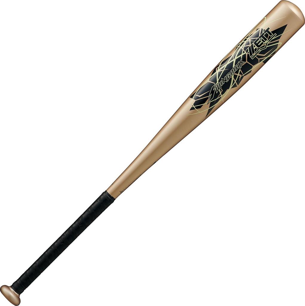 ZETT Swing Max Youth Baseball Metal 490g Average Champagne Gold BAT75648 Bat, (Super Duralumin), 78cm, Weight, (8201)