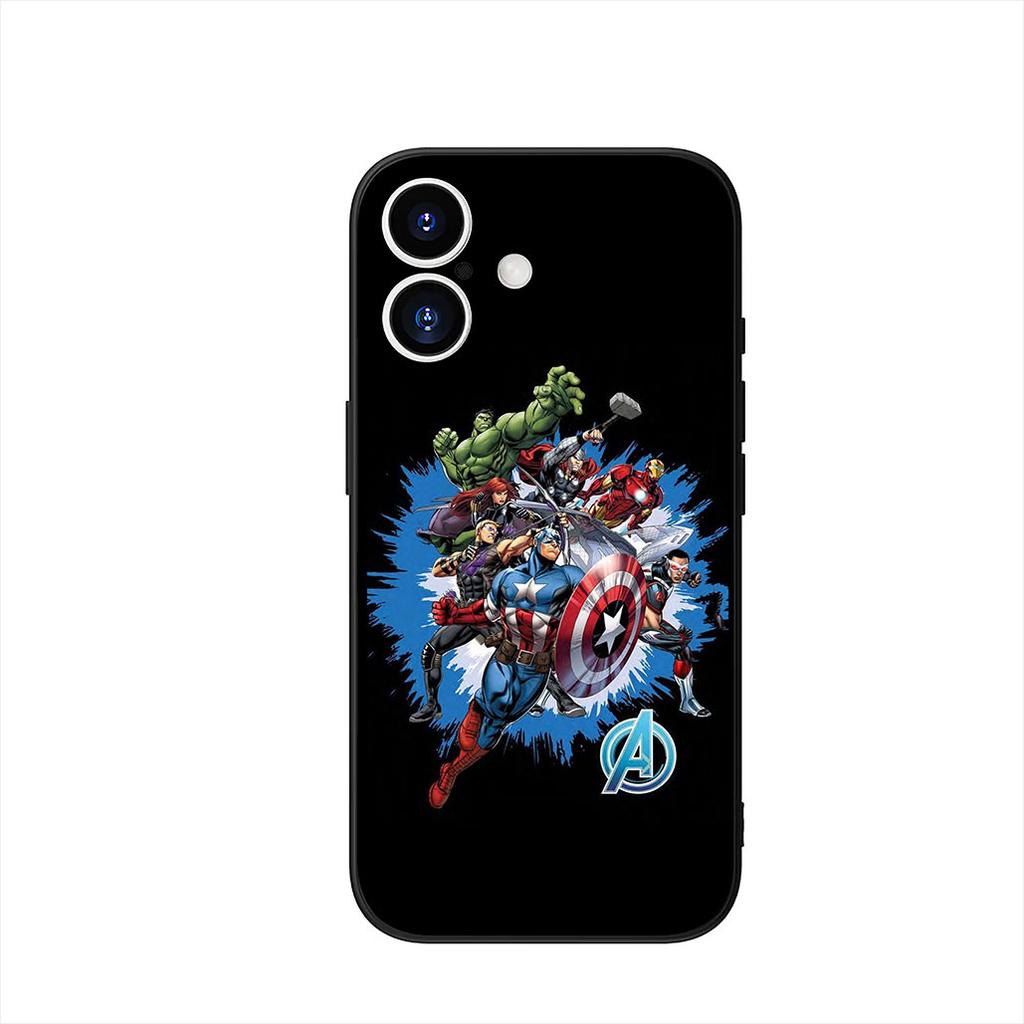 Marvel Captain America Shield Superhero Phone Case for Apple iPhone 16 15 14 Plus 13 12 Mini 17 Pro Max + 16E Air 16+ ProMax