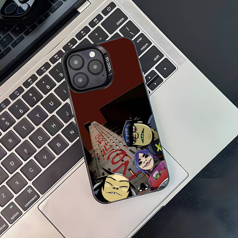 G-Gorillaz Rocková Kapela Kreslený Kryt na Telefon Pro iPhone 17,16,15,14,13,12,11,Pro,XS,Max,Plus,Mini,SE4,E Černý Matný Nárazuvzdorný Kryt