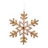 Gold Semi-Transparent Gradient Snowflake Christmas Tree Ornament for Holiday Hanging Decor