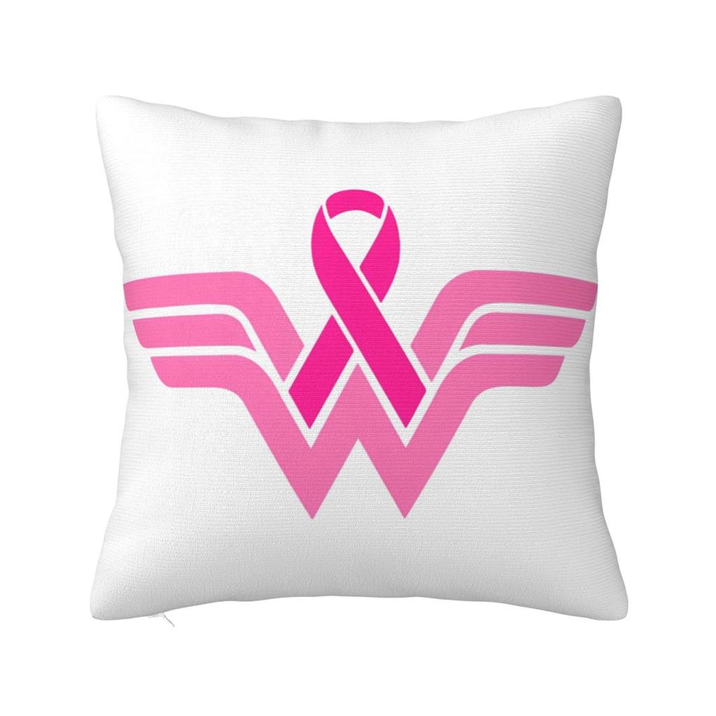 Tackle Breast Cancer Football Pillowcase Polyester Cushion Cover Gift Pillow Case Cover Home Zipper 40X40cm