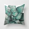 Green Plant Throw Pillow Cover Cactus Geometric Flower Cushion  for Home Sofa Chair   Set