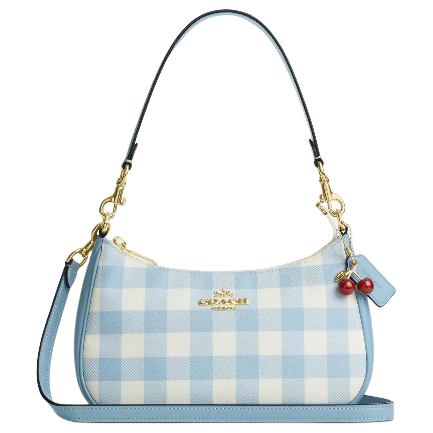 Coach Teri 25 Plaid Print Zipper