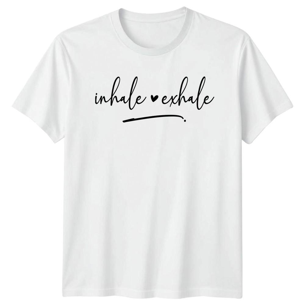 Inhale Exhale TShirt Meditation Wellness Birthday Gift For Him And Her S