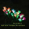 Solar Simulation Lily Flower Outdoor Courtyard Garden Villa Decoration Night Light Home Lawn Floor Lamp
