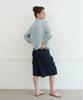 AYVUL Stripe Fold Bermuda Pants, Navy