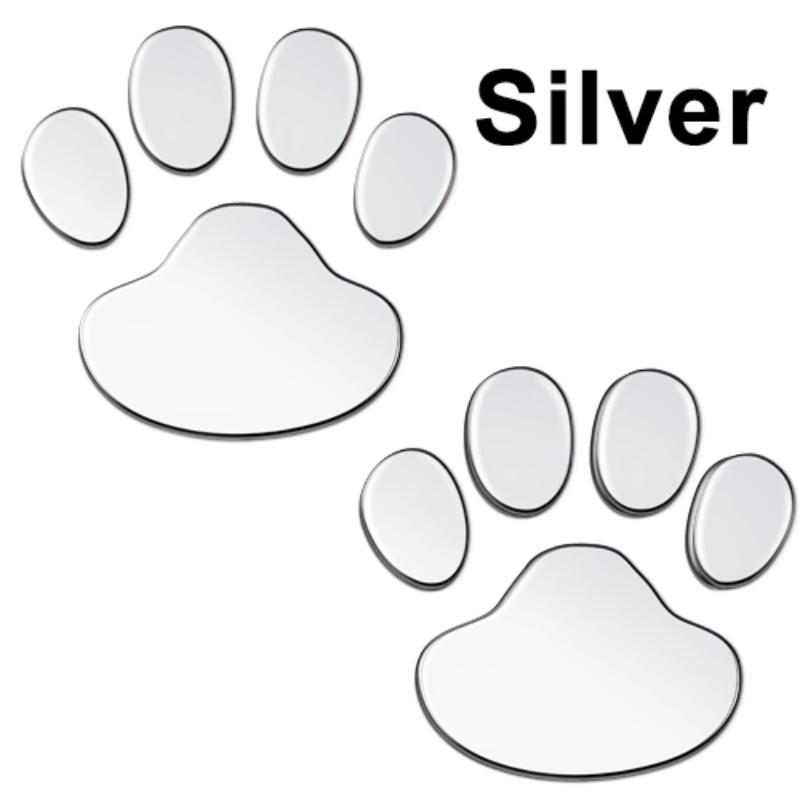 2pcs 3D Footprint Car Stickers Animal Dog Bear Paw Cute Foot Prints Decal Automobile Body Styling Decoration Sticker